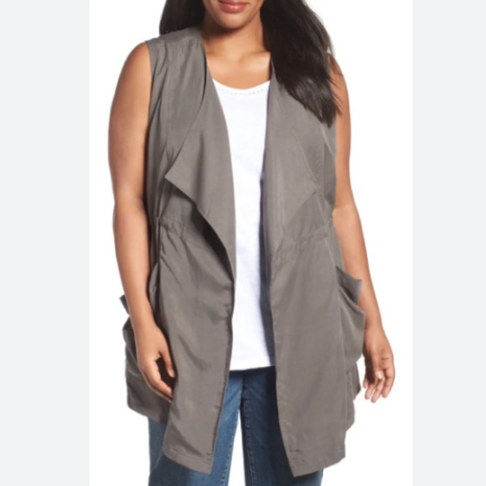 Sleeveless Open Drawstring Jacket - image 1
